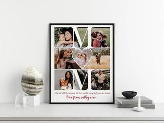 Heartfelt Mom Quote Canvas Photo Collage Gift For Mother's Day From Daughter - Custom Prints For Living Room | Familywalldecor