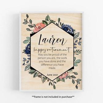 Thoughtful Personalized Retirement Canvas For Women - Unique Gift For Retirement Party - Custom Wall Art | Familywalldecor