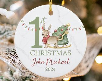 Personalized Baby's First Christmas Ornament Keepsake 2024 | Familywalldecor