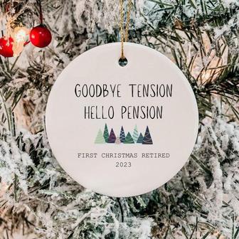 Personalized Retirement Ornament For Coworkers - First Christmas Retired Keepsake Gift | Familywalldecor