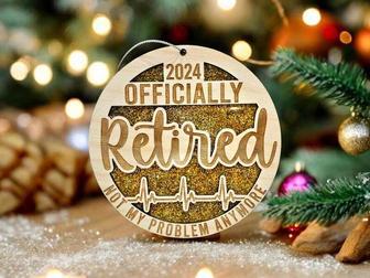 Personalized Nurse Retirement Wooden Ornament For Christmas Gifts | Familywalldecor