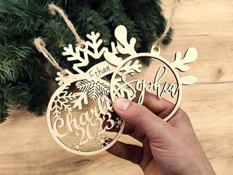 Customized Wood Ornament Decorations For Christmas Tree | Familywalldecor