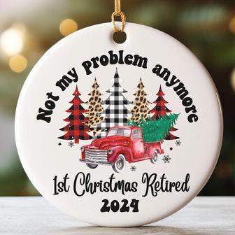 Personalized Retirement Ornament 2024 - First Christmas For Retired, Thoughtful Holiday Gift Idea | Familywalldecor