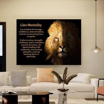 Inspirational Lion Dad Canvas Art For Living Room Inspirational Quote Motivational Gift For Men | Familywalldecor