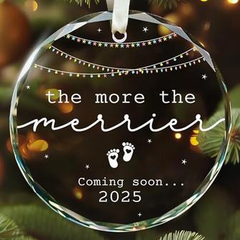 2025 Christmas Acrylic Ornament Personalized For New Parents - Pregnancy Announcement Gift For Husband, Grandparents, Family And Aunt | Familywalldecor