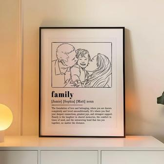 Sentimental Family Definition Canvas - Personalized Minimalist Wall Art For Couples & Home Decor | Familywalldecor