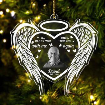 In Memory Of Dad Personalized Acrylic Ornament Sympathy Gift For Loss Of Loved Ones | Familywalldecor