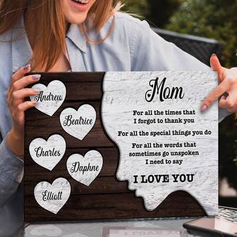 Customized Thank You Mom Canvas - Thoughtful Gift With Children's Names For Living Room DéCor | Familywalldecor