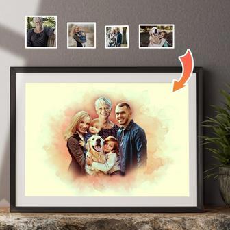 Heartfelt Dog Memorial Canvas - Add Loved One Photo For Family Portraits, Custom Christmas Gifts | Familywalldecor