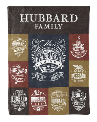 Hubbard Blanket Hubbard Name Fleece Blanket - Monsterry