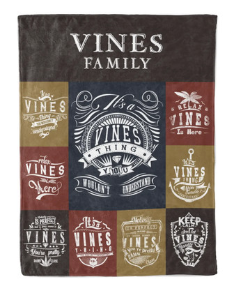 Vines Blanket Vines Name Fleece Blanket - Monsterry