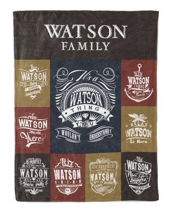 Watson Blanket Watson Name Fleece Blanket - Monsterry