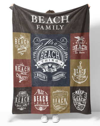 Beach Blanket Beach Name Fleece Blanket - Monsterry