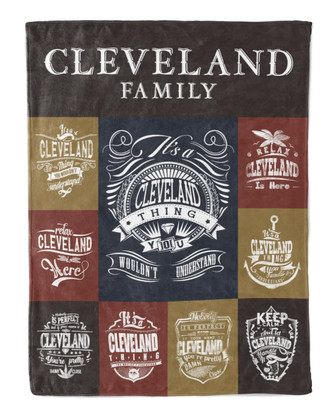 Cleveland Blanket Cleveland Name Fleece Blanket - Monsterry