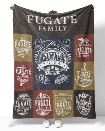 Fugate Blanket Fugate Name Fleece Blanket - Monsterry