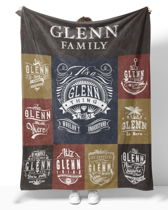 Glenn Blanket Glenn Name Fleece Blanket - Monsterry