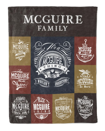 Mcguire Blanket Mcguire Name Fleece Blanket - Monsterry
