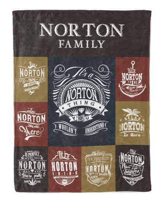 Norton Blanket Norton Name Fleece Blanket - Monsterry