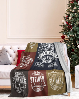 Steiner Blanket Steiner Name Fleece Blanket - Monsterry