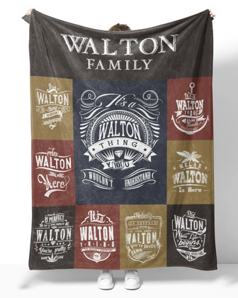 Walton Blanket Walton Name Fleece Blanket - Monsterry