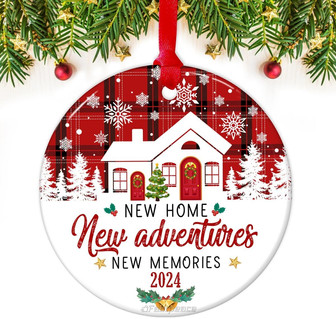 2024 Ceramic New Home Ornament - Thoughtful Housewarming Gift For Couples And New Homeowners - Monsterry