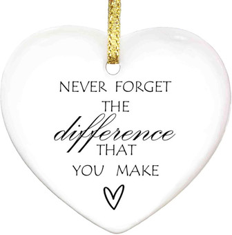 Heartfelt Ceramic Ornament For Retirement - Appreciation Keepsake Gift For Coworkers, Bosses Or Friends - Monsterry
