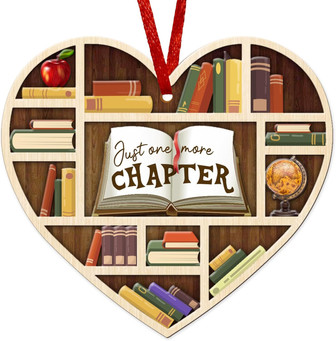 Personalized Book Lover Christmas Ornament For Librarian, Reader - Thoughtful Holiday Gift For Bookworm, Nerd Decor - Monsterry