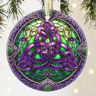 Ceramic Celtic Knot Ornament - Holiday Decor For Christmas Tree - Monsterry