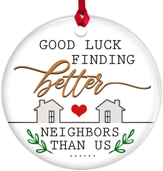 Thoughtful Ceramic Christmas Ornaments For Neighbors - 2024 Housewarming And New Home Gifts - Monsterry