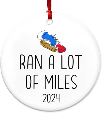 Personalized Ceramic Runner Christmas Ornaments - Thoughtful Gifts For Women & Men Runners 2024 - Monsterry