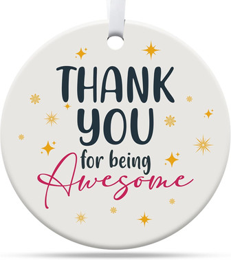 Thoughtful Ceramic Ornament For Teacher And Employee Appreciation Gifts - Perfect For Classroom Or Office - Monsterry