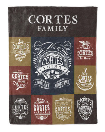 Cortes Blanket Cortes Name Fleece Blanket - Monsterry