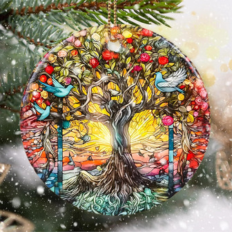 Personalized Ceramic Tree Of Life Ornament For Christmas Home DéCor - Unique Holiday Gift Ideas For Office And Room - Monsterry