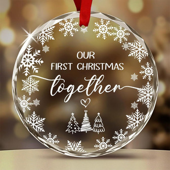 Personalized 2024 First Christmas Ornament For Couples Keepsake Gift Box For Couples - Monsterry
