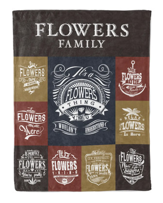 Flowers Blanket Flowers Name Fleece Blanket - Monsterry