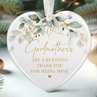 Heartfelt Godmother Christmas Ceramic Ornament For Thoughtful 2024 Holiday Gifts From Godchild - Monsterry