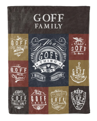 Goff Blanket Goff Name Fleece Blanket - Monsterry