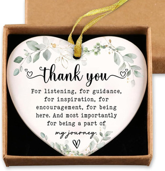 Heartfelt Thank You Christmas Ornament 2024 For Women Friends Coworkers Teachers - Monsterry