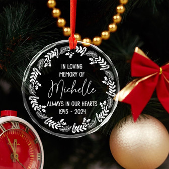 Personalized Christmas Memorial Ornament 2024 For Family & Friends - Custom Name Remembrance Decoration - Monsterry