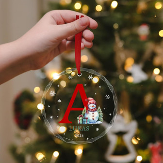 Custom Crystal Christmas Ornaments 2024 For Family - Personalized Tree Decoration Gifts For Kids, Boys, And Girls - Monsterry