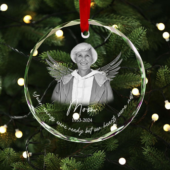 Thoughtful Christmas Memorial Ornament - Custom Angel Wings Glass Hanging Gift For Family And Friends 2024 - Monsterry