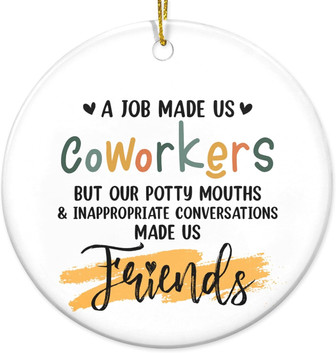 Thoughtful Christmas Ornaments For Coworkers: Ceramic Gifts For Colleagues, Friends & Work Besties - Celebrate Holidays Together - Monsterry
