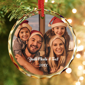 Heartfelt Personalized Crystal Ornament With Photo - Perfect Wedding And Bridal Shower Gifts - Monsterry