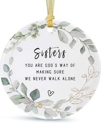 Heartfelt Soul Sister Ornament 2024 – Personalized Christmas Tree Gift For Sisters - Monsterry
