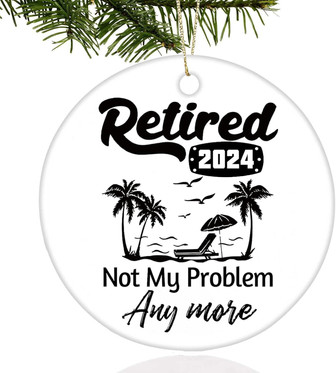 Thoughtful Retirement Ceramic Ornament For Women - Personalized Keepsake Gift For Christmas - Monsterry