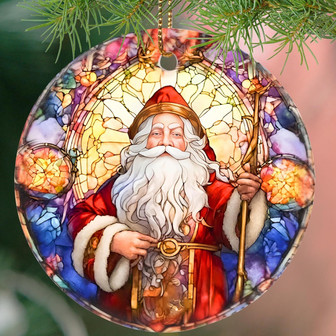 Personalized Santa Claus Holiday Ornament For Festive Christmas Tree Decor And Keepsake Gifts - Monsterry