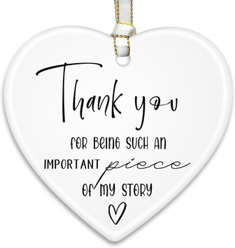 Thoughtful Thank You Ceramic Ornaments For Women - Perfect For Bosses, Managers, Nurses, And Teachers On Work Anniversaries - Monsterry
