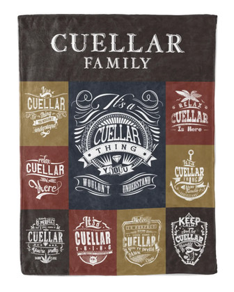 Cuellar Blanket Cuellar Name Fleece Blanket - Monsterry