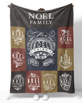 Noel Blanket Noel Name Fleece Blanket - Monsterry