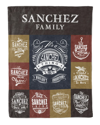 Sanchez Blanket Sanchez Name Fleece Blanket - Monsterry